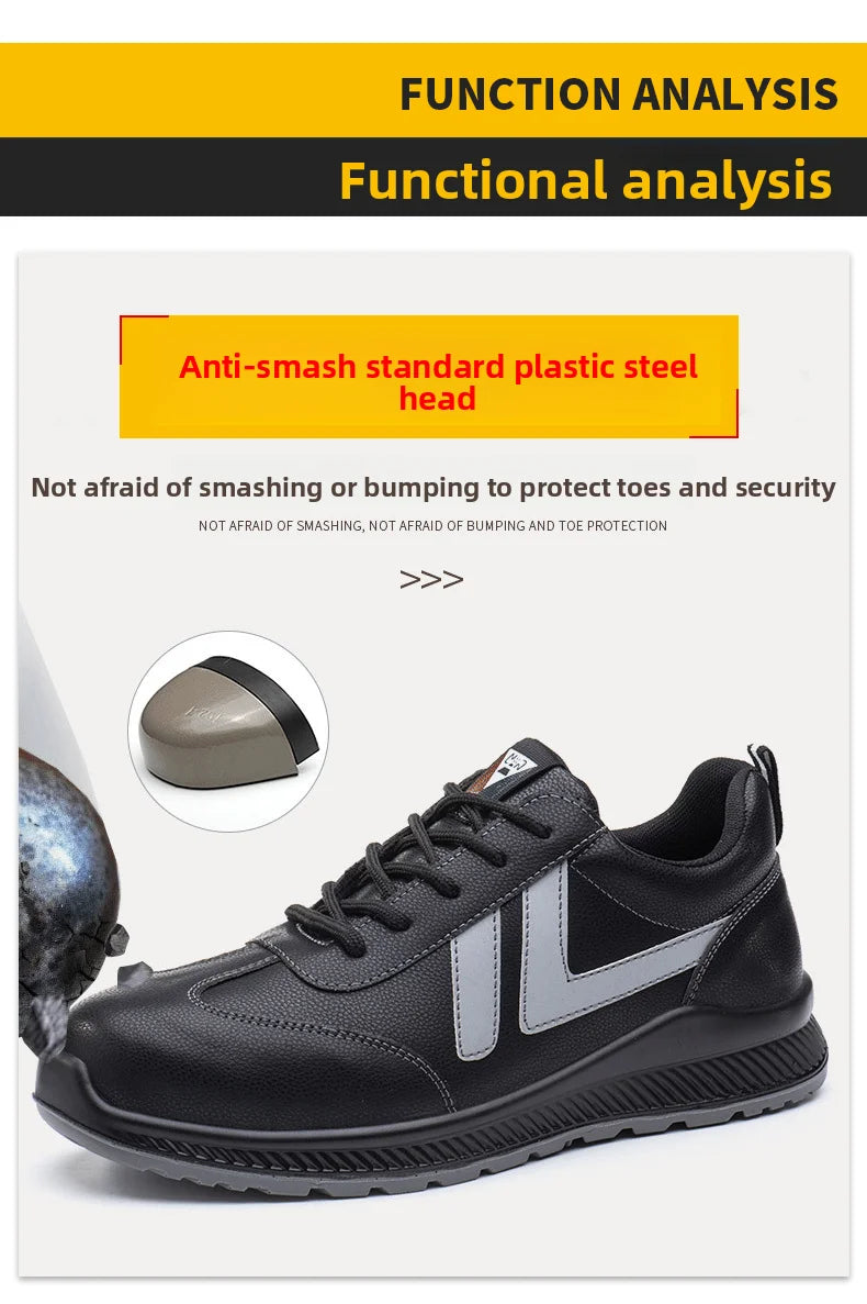 Four Season Anti Smashing and Anti Stabbing Insulated Electrician Protective Shoes with Oil Resistant Steel Toe Caps