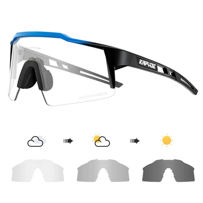 Photochromic Cycling Sunglasses for Men Women Bike Glasses Riding Driving UV400 Mountain Bicycle Goggles Eyewear Sports