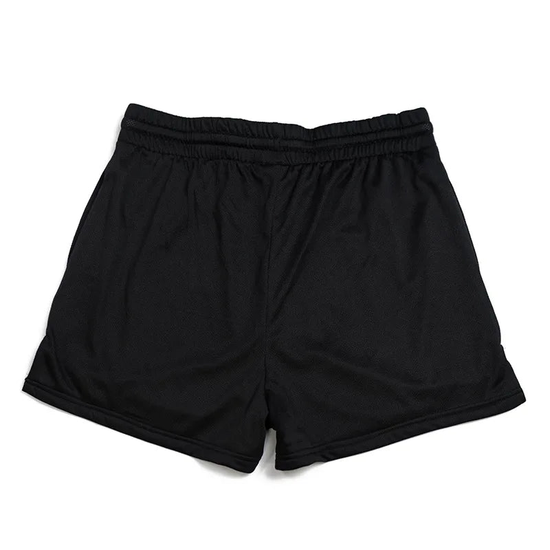 Mens Sport Shorts Jogging Running Shorts Men Black Mesh GYM Training