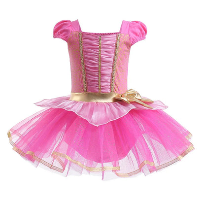 Round Yuan Girl Ballet Practice Dress Party Fancy TUTU Dress Elsa Anna Belle Alice Colorful Clothes Baby Girl Party Costumes