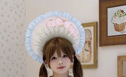 New 2025 Summer Original Sweet Lolita Jsk Dress Cute Bow Lace Stitching Kawaii Girls Women Elegant Slim Suspender Dresses