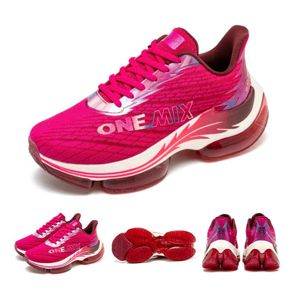 Tênis de Corrida Masculino ONEMIX com Amortecimento de Ar, Tênis Esportivo Respirável de Malha para Uso Externo, Aumento de Altura, Calçado de Caminhada, Tamanhos EU 35-47