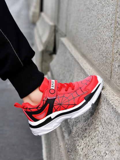 New children's shoes boys cartoon spider sneakers students casual light running shoes children's non-slip basketball shoes 26-38