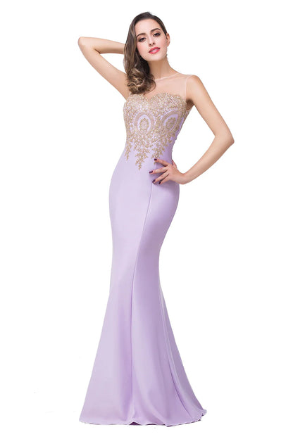 2024 Hot Sale Gold Appqulies Sweetheart Illusion Wedding Guest Gown Elegant Bridesmaid Dresses Maxi Floor Length Mermaid Gowns