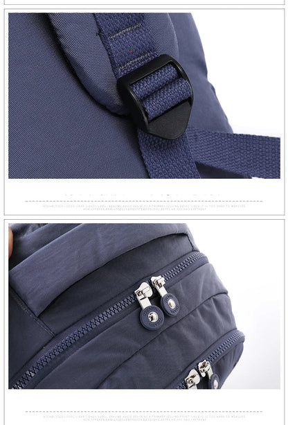 Large Nylon Waterproof Backpack Travel Rucksack for Women School Bags Mochilas Mujer Kids Girls 2026