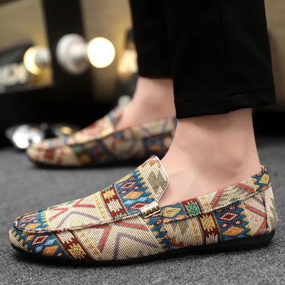Summer Outdoor Men's Casual Shoes Breathable Man Loafers Lazy Shoes Comfortable Walking Sneakers Non-slip Flats Driving Shoes
