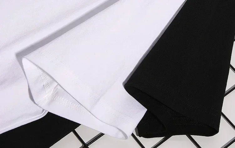Printed T-shirt 2025 Men's Summer New Hip Hop Trend Versatile Large Loose Casual Parent Child Top
