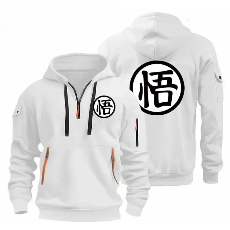 Anime cartoon Wukong printed fashionable hoodie, daily comfortable pullover, casual versatile sports shirt