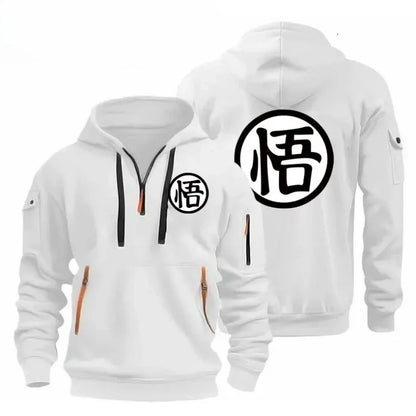Anime cartoon Wukong printed fashionable hoodie, daily comfortable pullover, casual versatile sports shirt