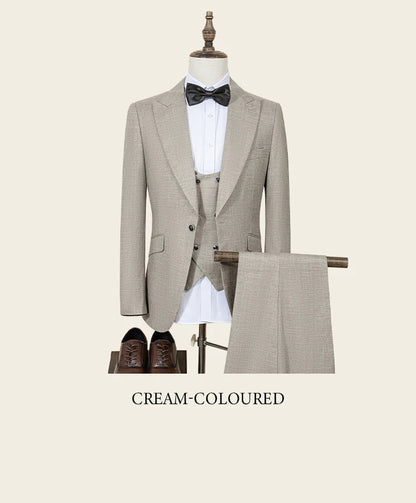 High Quality Male Groom Wedding Blazers Slim fit casual evening gown Business Office Men's Suits