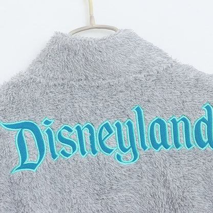 Fleece Zip Up Sweatshirt Women Casual Stand Collar Tops Jacket Embroidery Jumper Femme Streetwear