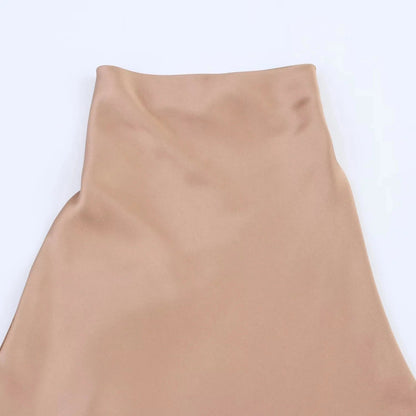 Sexy Chic Butter Yellow Satin Tops Women Halter Backless Beach Holiday Party Top Fashion 2025 New Year Evening Satin Top