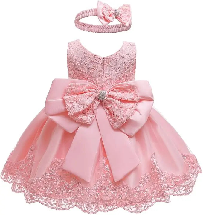 Girls White Baptism Dress Bridesmaid Dresses For Wedding Prom Gown Big Bow Girls Elegant Dresses Red Puffy Christmas Dress