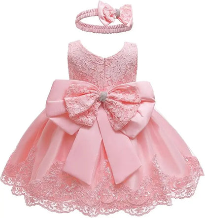 Girls White Baptism Dress Bridesmaid Dresses For Wedding Prom Gown Big Bow Girls Elegant Dresses Red Puffy Christmas Dress