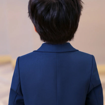 Pink Rose Embroidery Kids Formal Suit Set 3 Pieces Blazer Pants Tie Boy Wedding Suit Communion for Boys Tuxedos Teen Suit