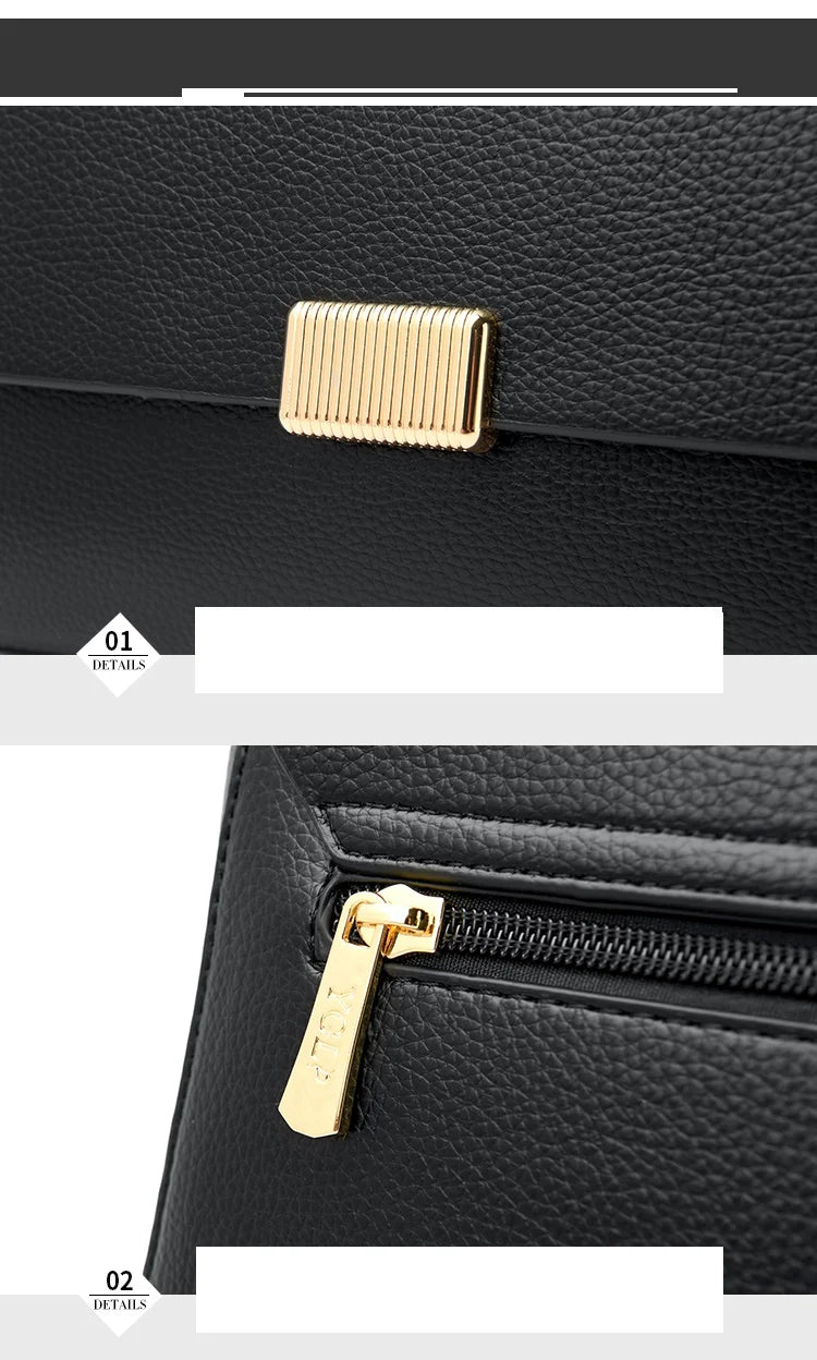 2025 New Trend Fashion Message Geniune Leather Girls Crossbody Women Shoulder Bags Big Size Capacity Multifunction Shopping Lady