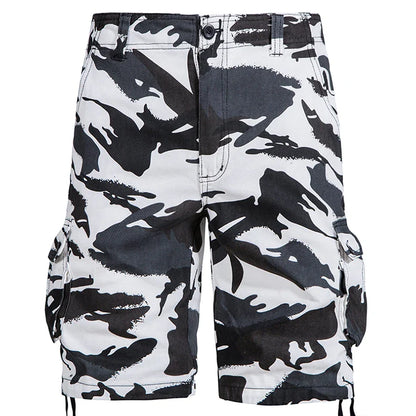 Mens Camo Shorts Men Camouflage Overalls Loose Casual Outdoor Sports Half Pants Side Pocket Cotton Comfortable Shorts