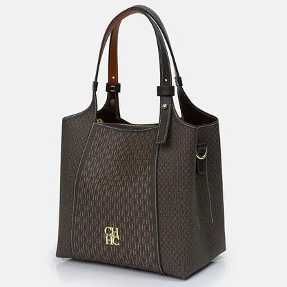 Fashion Letter Printed Design Women's Handbag High-end Light Luxury Vintage Brand Large Capacity New Women's Tote Bag