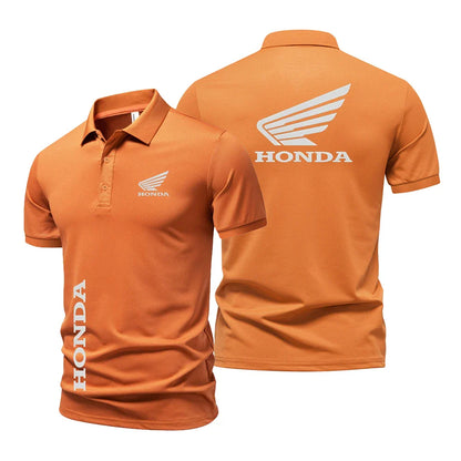 Summer high quality tops men and women short-sleeved t-shirts Honda racing POLO shirts motorcycle print t-shirts