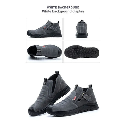 Labor protection shoes with steel toe caps, anti smashing and anti stabbing welding shoes, anti slip and wear-resistant shoes