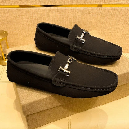 Suede Men Casual Shoes Lazy Shoes Male Breathable Slip-on Mens Driving Flat Shoes Comfortable Boat Shoe Loafers Moccasins