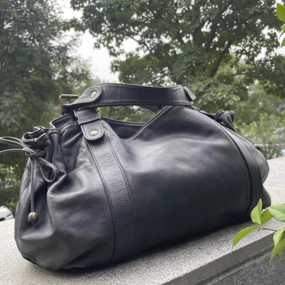 2025 Sac à main à bandoulière Simple pour femmes, sac Boston élégant et polyvalent, sac de travail intérieur en Polyester doux
