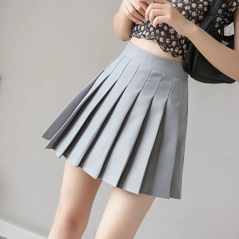 Mini Skirts Womens 2025 Summer Japanese School Pleated Skirts High Waist Kawaii Cute Pink Plaid Skirt Uniform Harajuku Jupe