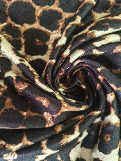 2026 Leopard Print Slight Strech Skirt Women Summer Fashion Outdoor Versatile High Waist Slim Fit Elastic Waist Short Skirt
