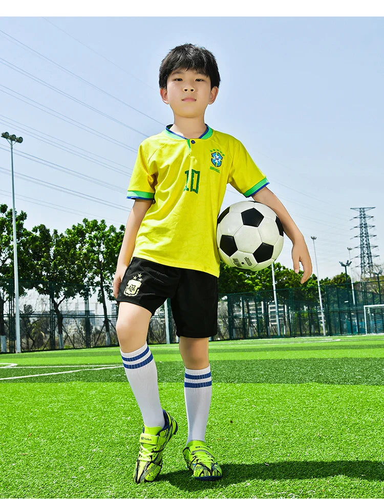 Soccer Shoes with Rubber Soles for Kids, Multicolor FG & TF Training Styles