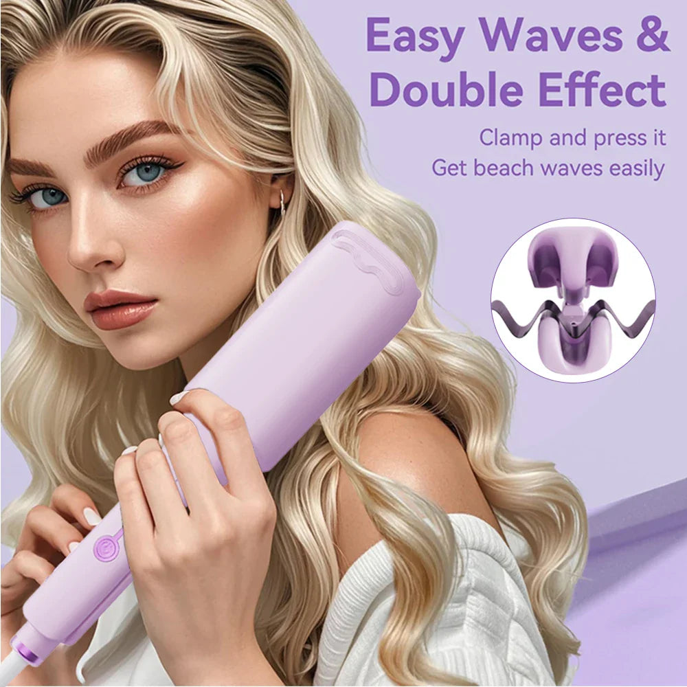 1.25 Inch Deep V-shaped Hair Curling Iron Ghost Waves Wave Perm Tourmaline Hair Curler With Multiple Temperature Her's Gifts