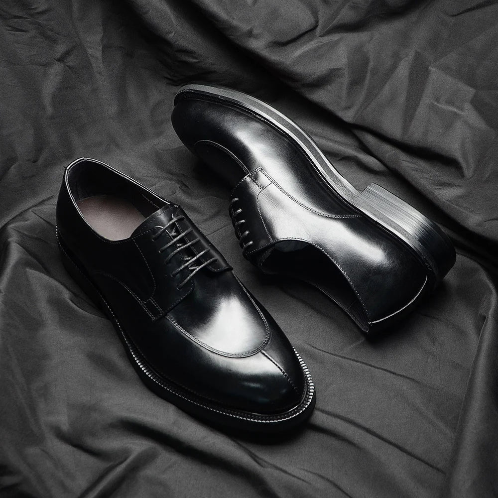 Luxury Handmade Wedding Party Men's Dress Shoes Cow Genuine Leather Lace-up Oxfords Derby Formal Business Social Male Footwear