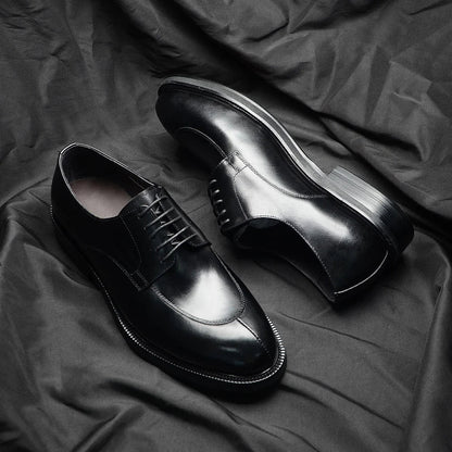 Luxury Handmade Wedding Party Men's Dress Shoes Cow Genuine Leather Lace-up Oxfords Derby Formal Business Social Male Footwear
