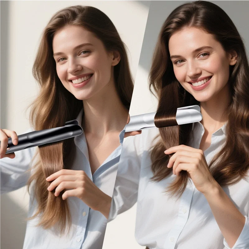 New 2-in-1 Curling Iron & Straightener Multi-Function Hair Styling Tool Dual-Purpose Curling and Straightening Iron