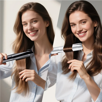 New 2-in-1 Curling Iron & Straightener Multi-Function Hair Styling Tool Dual-Purpose Curling and Straightening Iron