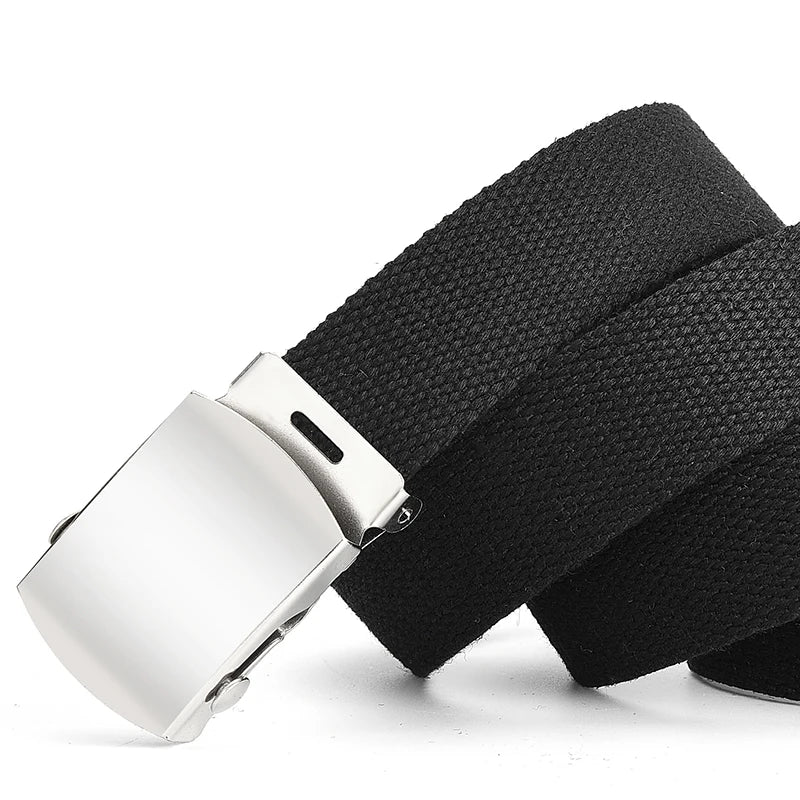 1Pcs New Fashion Unisex Tactical Waist Belt Jeans Male Casual Men Women Belt Canvas 3.0cm Webbing Waistband Ceinture Femme Belts