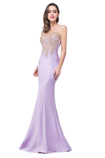 2024 Hot Sale Gold Appqulies Sweetheart Illusion Wedding Guest Gown Elegant Bridesmaid Dresses Maxi Floor Length Mermaid Gowns