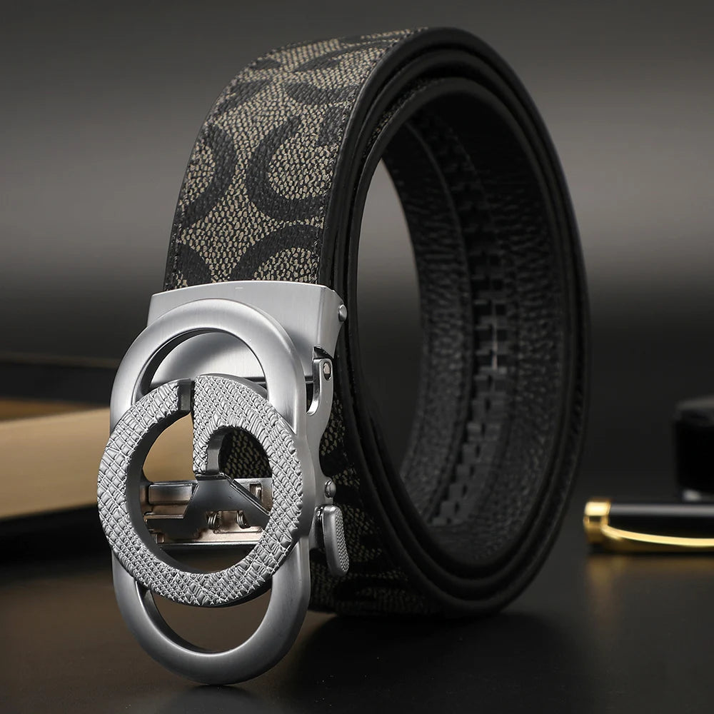 New Width 3.4cm Women's Belt Formal Leather Canvas Belt Women High Quality Metal Buckle Male Belt for men jeans work belt
