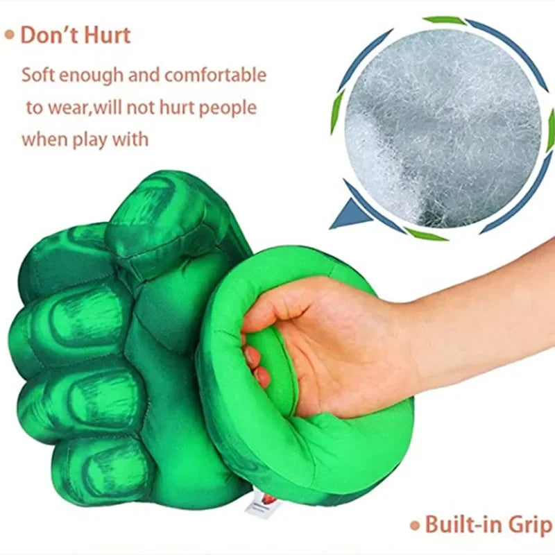 3-12Y Kids Superhero Costume Hulk Jumpsuit Halloween Mask Party with Gloves Cosplay Suit for Boys Girls Holiday Celebration