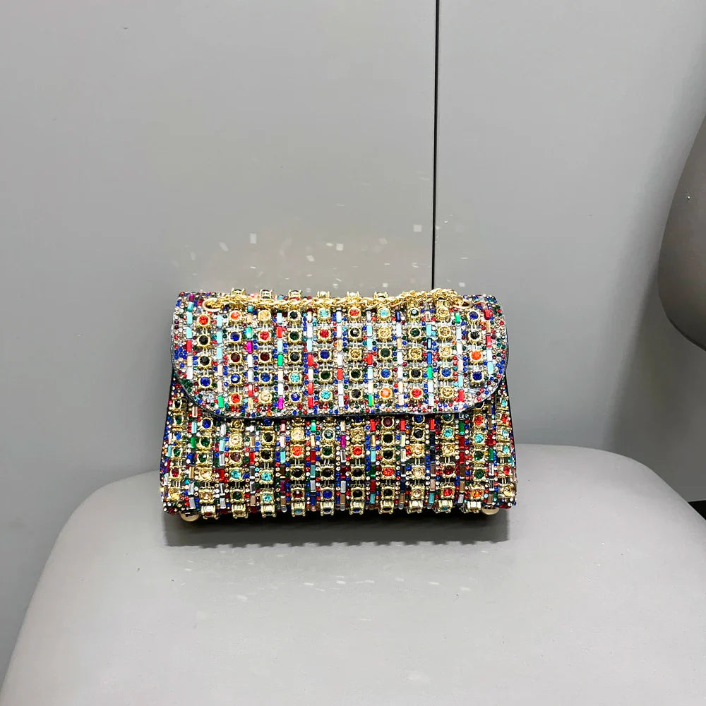 Rhinestones Evening clutch Bag Purses and handbag luxury Designer shoulder bag Shiny Crystal Clutch purse Woman's bag