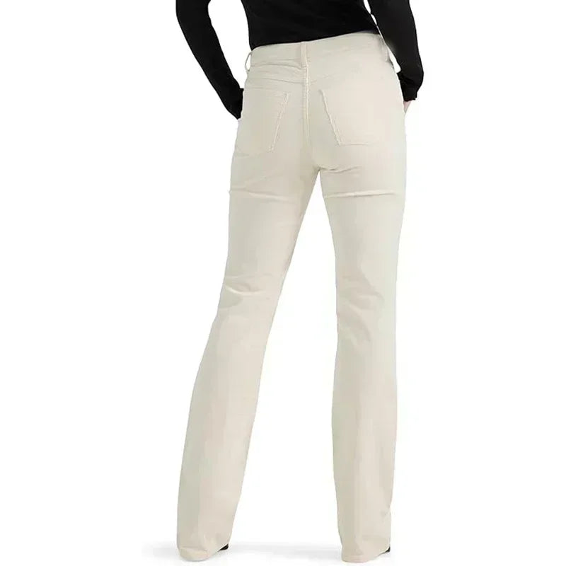 Ins Fashion Jeans Women Comfortable High Waisted White Jeans Girls Thin Stretch Denim Pants Female Straight Leg Trousers