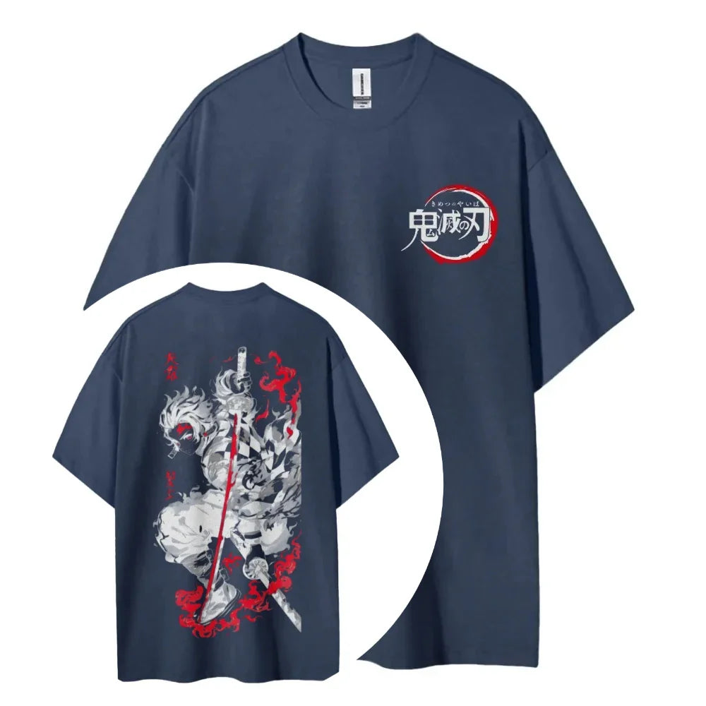 Unisex Round Neck Anime T-Shirt Men's and Women's Summer Fashion Breathable Street T-Shirt
