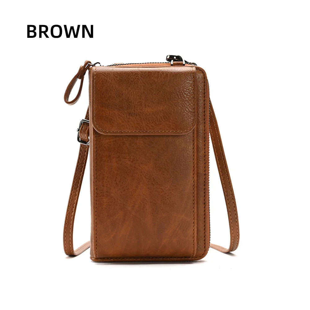 Fashionable single-shoulder bag, versatile crossbody bag, colorful mobile phone bag, large-capacity coin purse