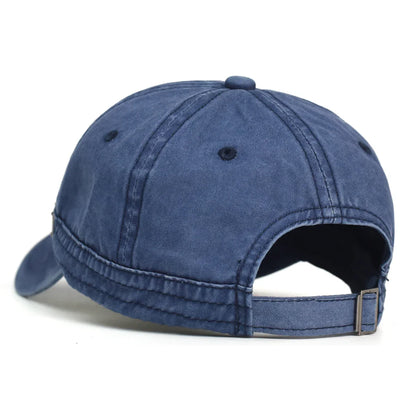 Washed Cotton Baseball Cap Men Women Casual Vintage Dad Hat Adjustable Trucker Style Low Profile Outdoor