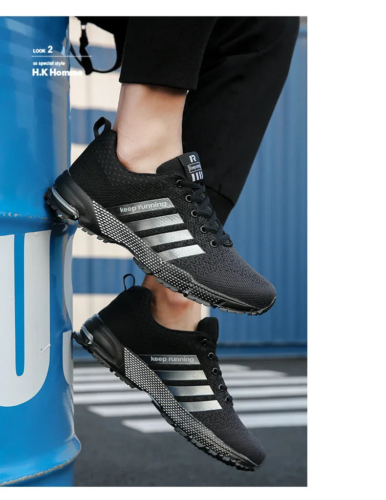 New fashionable plus-size men's casual sports shoes, walking and running shoes, tennis vulcanized men's shoes