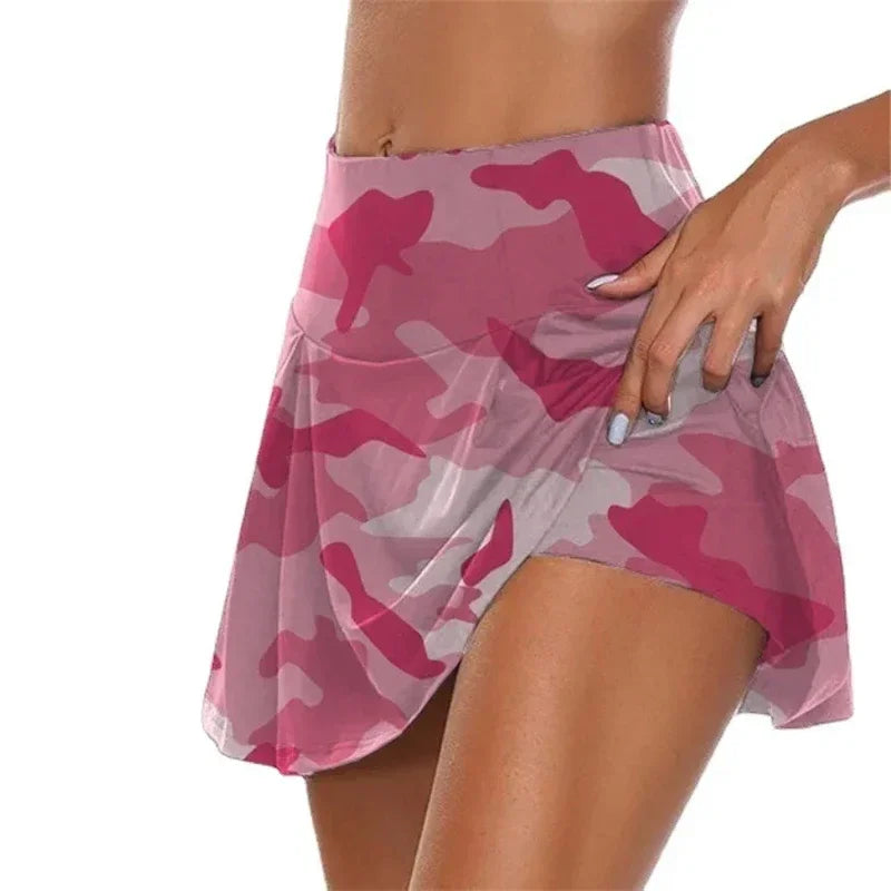 Women's Tennis Dance Fitness Solid Color Sports Skirt, Vitality Sports Yoga Fitness Skirt Shortstv