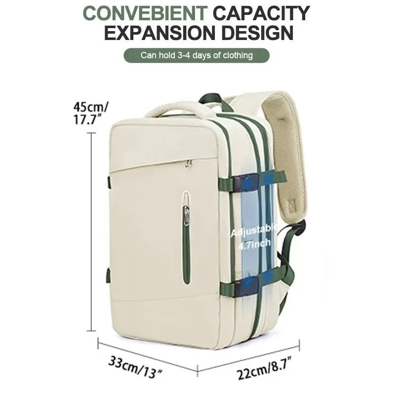 Travel Backpack for Women Expandable Weekender Hiking Laptop Backpack with USB Port Large Waterproof 40L Men's Backpack
