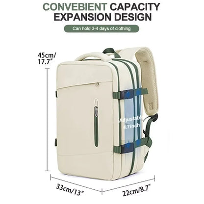 Travel Backpack for Women Expandable Weekender Hiking Laptop Backpack with USB Port Large Waterproof 40L Men's Backpack