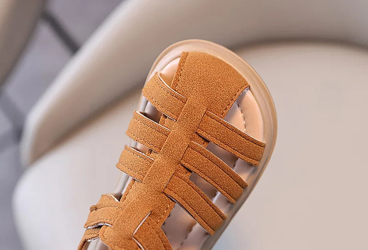 1-6 Years Children Summer Outdoor Beach Shoes Girls Princess Vintage Suede Sandals for Kids Boy 2026 New Arrival Footwear I01121
