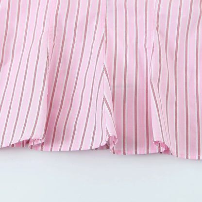 Women Fashion With Bow Striped Backless Side Zipper Tops Vintage Thin Straps V-Neck Female Chic Lady Camis