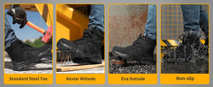 Indestructible Security Protective Boots Men Comfortable Breathable Construction Working Boots Anti-Puncture Work Safety Shoes